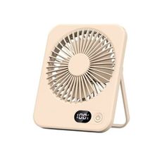 超薄手提戶外桌上型小風扇長續航靜音折疊USB充電帶數顯源頭