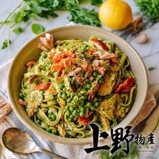 【上野物產】頂級 奶青醬鮭魚義大利麵(麵體+醬料包 300g土10%/包)