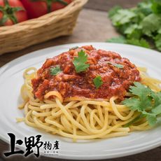 【上野物產】超香鐵板茄汁蘑菇義大利麵（340g±10%/麵體+醬料/包）