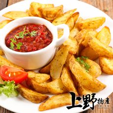 現貨立即出 【上野物產】帶皮美式原味楔形薯條