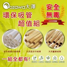 (現貨立即出) 100%純天然可分解拋棄式天然無味紙吸管 蘆葦吸管 竹吸管 混合包