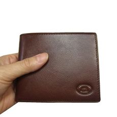 18NINO81 短夾紳士短皮夾進口專櫃100%進口牛皮標準尺寸固定型證夾內暗釦蓋零錢袋