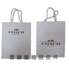 ~雪黛屋~COACH 提袋國際正版長型皮夾小型包小手拿包紙提袋進口紙材質可摺疊收納展開為提袋-紙提袋