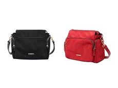 KANGOL 斜背包中容量主袋+外袋共四層進口高單數防水尼龍布+皮革材質