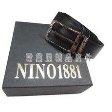 18NINO81 皮帶紳士休閒型西裝皮帶100%牛皮最大43腰休閒紳士併用品牌高級盒