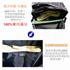 後背包大容量可放A4資料夾二主袋+外袋共四層防水尼龍布台灣製造