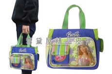 芭比娃娃 餐袋便當袋簡單手提袋外可放置水瓶外出簡易提帶進口防水尼龍布材質全齡適用