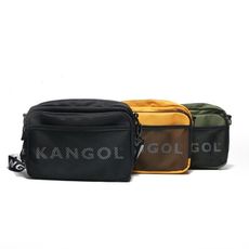 KANGOL 斜背包中容量主袋+外袋共四層進口防水尼龍布中性款