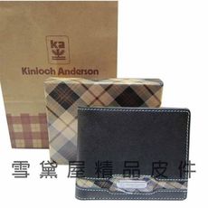 ~雪黛屋~Kinloch Anderson 英國專櫃男用短型皮夾標準尺寸100%進口牛皮二折型設計M