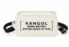 KANGOL 斜背手拿包小容量防水帆布輕巧隨身肩背斜側背