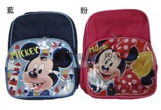 MICKEY 米奇米妮後背書包可A4資料夾超輕防水尼龍布加強保護脊透氣護肩正版授權低幼年級適用