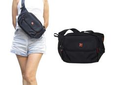 腰胸包中容量主袋+外袋共二層防水尼龍布MP3孔男女適用加強護腰透氣
