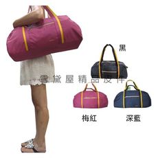 ~雪黛屋~KAWASAKI 旅行袋中容量可固定行李拉桿輕量防水尼龍布運動休閒旅行物品手提肩斜側附長背