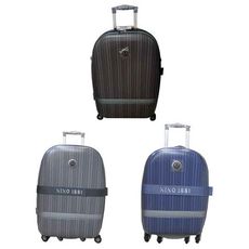 18NINO81 25吋行李箱台灣製造品質保證加大容量固束帶三段式鋁合金拉桿附海關鎖雙加寬