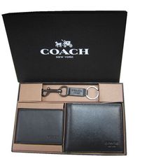 COACH 短夾+匙釦禮盒國際正版保證進口防水防刮皮革活動證夾品證購證塵套提袋現貨中可即出貨