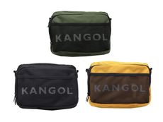 KANGOL 肩背包超中容量主袋+外袋共三層中性款進口防水尼龍布