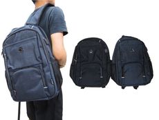 後背包大容量二主袋+外袋共六層可A4資料夾防水尼龍布USB+線胸扣水瓶外袋