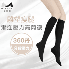 【美肌刻Magicsport】360丹雕塑美腿襪 JG297｜台灣製 壓力襪 運動襪 長筒襪 美腿襪
