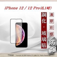 【現貨】Apple iPhone 12 / 12 Pro (6.1吋) 2.5D滿版滿膠 彩框鋼化玻