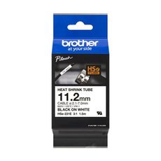 BROTHER HSe-231E 熱縮套管標籤帶( 11.2mm 白底黑字)