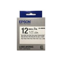 EPSON LK-4WBVN S654479標籤帶 耐久型系列 12mm 白底黑字