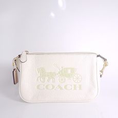 Coach Nolita 19 麻將包斜挎經典壓紋馬車小挎包-白-C4653美國原廠專櫃公司貨