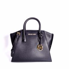 Michael Kors 小號皮革頂部拉鍊時尚挎包-黑-35F1G4VM2L美國原廠專櫃公司貨