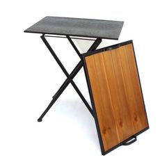 DecoBox北歐工業風柚木色托盤折合桌(邊桌, 床尾桌, 迎賓桌)