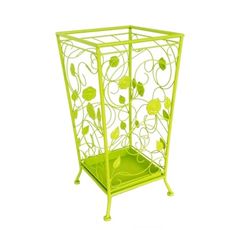 DecoBox舞藤螢光綠方形萬用傘桶(北歐工業風，傘架，紙簍，收納桶，花盆套，颱風，下雨)