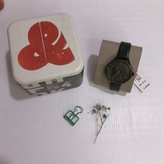 美國代購台灣現貨 fossil 晶鑽黑色 bq3427  女士 腕錶 - bq3427