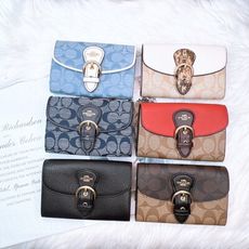 美國代購 台灣現貨 Coach 信封中夾 KLEO系列 扣式中夾 83936