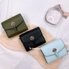 美國代購 台灣現貨 Kate spade 牛皮掀蓋零錢包