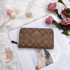 美國代購 台灣現貨 Coach 拉鍊中長夾