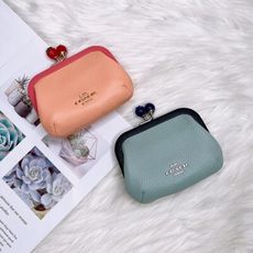 美國代購 台灣現貨 Coach 珠釦零錢包 情人節