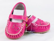 【TOE拇指小舖】LS KIDS 幼兒學步鞋 倉庫庫存品V皮鞋(桃)