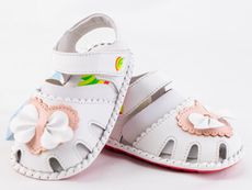 【TOE拇指小舖】LS KIDS 幼兒學步鞋 倉庫庫存品H涼鞋(白粉心)