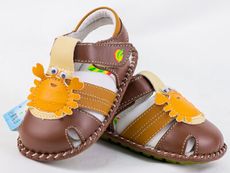 【TOE拇指小舖】LS KIDS 幼兒學步鞋 倉庫庫存品M涼鞋(棕黃蟹)