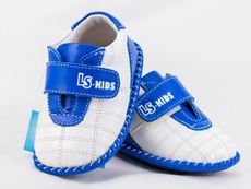 【TOE拇指小舖】LS KIDS 幼兒學步鞋 倉庫庫存品S皮鞋(白藍)