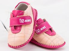 【TOE拇指小舖】LS KIDS 幼兒學步鞋 倉庫庫存品R皮鞋(粉桃)