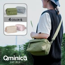 Qminica時尚防潑水輕便收納側背包 斜背包 男女包 NO.QM055