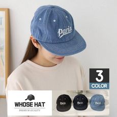 【WHOSE HAT】韓國製 Paris刺繡牛仔車線板帽 鴨舌帽 NO.BC1705