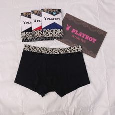 [Play Boy] 男性貼身花帶款四角內褲