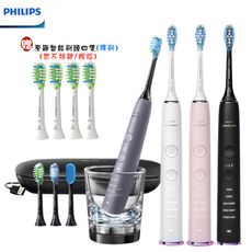 (贈原廠智能亮白刷頭四個)【PHILIPS 飛利浦】智能音波震動電動牙刷 HX9924 鑽石靚白