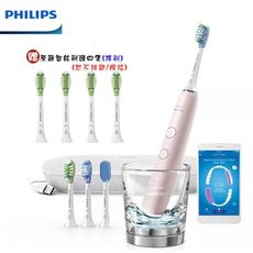 (贈原廠智能亮白刷頭四個)【PHILIPS 飛利浦】智能音波震動電動牙刷 HX9924 鑽石靚白