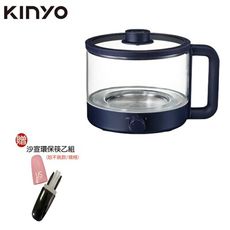 贈沙宣餐具組【KINYO】1.2L多功能玻璃料理鍋 FP-0877 電火鍋 美食鍋 獨享鍋