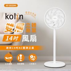 【雙層立體扇葉】Kolin 歌林14吋擺頭循環立扇/涼風扇/電風扇 KF-SD2544