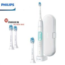 (贈原廠刷頭二個)【PHILIPS 飛利浦】音波震動智能護齦電動牙刷 HX6857