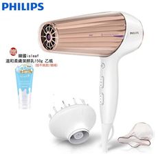 (贈韓國isleaf溫和柔膚潔顏)【PHILIPS 飛利浦】溫控天使護髮負離子吹風機 HP8280