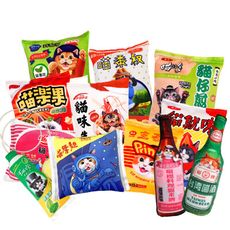 【旺生活】Eat's 易特廚 EATS吃 台灣味零食貓草玩具 貓魷味/貓味先/貓仔煎/喵樂果 貓抱枕