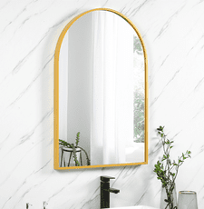 50*70cm 橢圓鏡 化妝鏡 裝飾鏡 北歐浴室鏡壁掛鏡創意洗手間鏡藝術窗戶形橢圓形廁所鏡衛生間鏡子